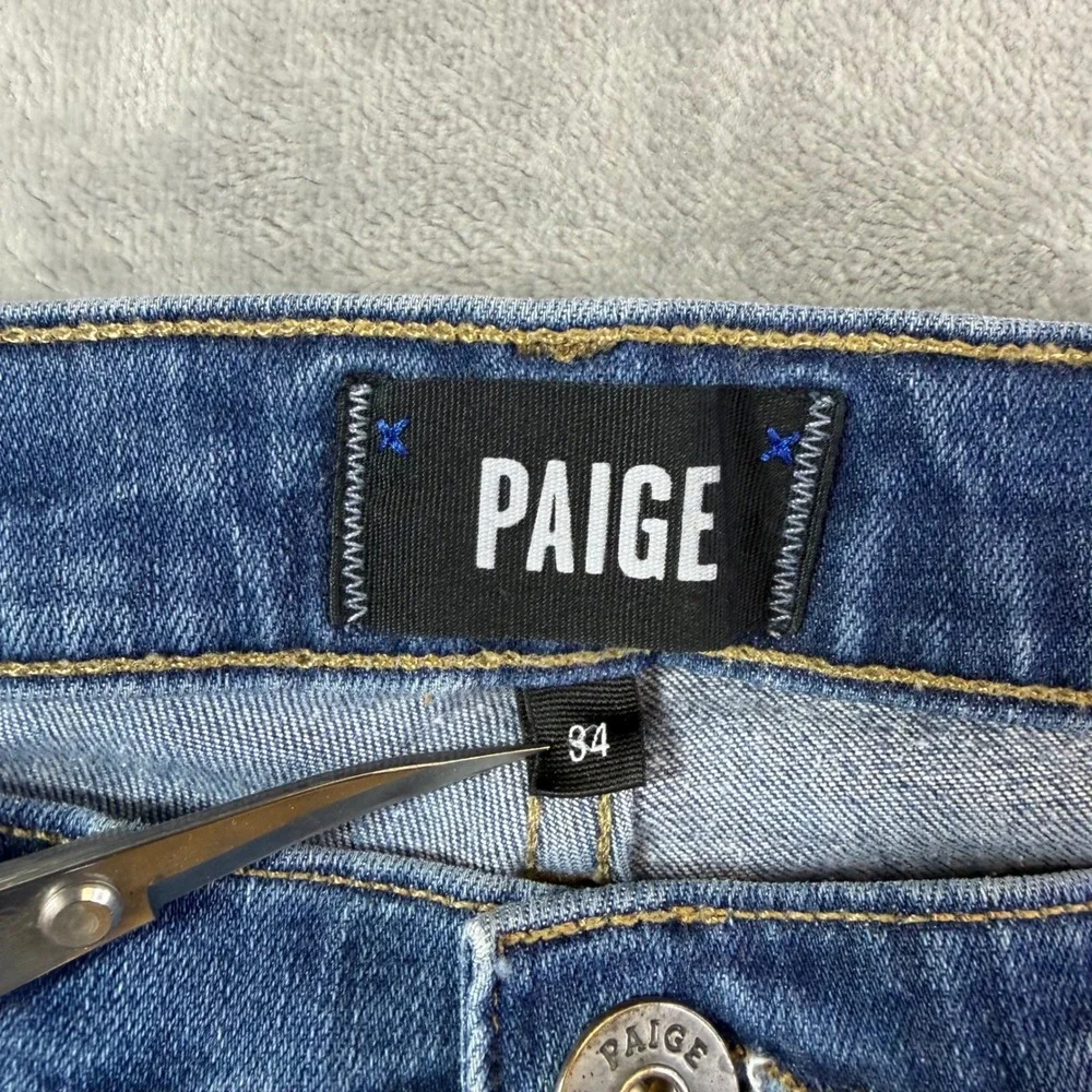Paige‎ Federal Slim Straight Jeans Men's Size 34x32 Blue Denim Pants